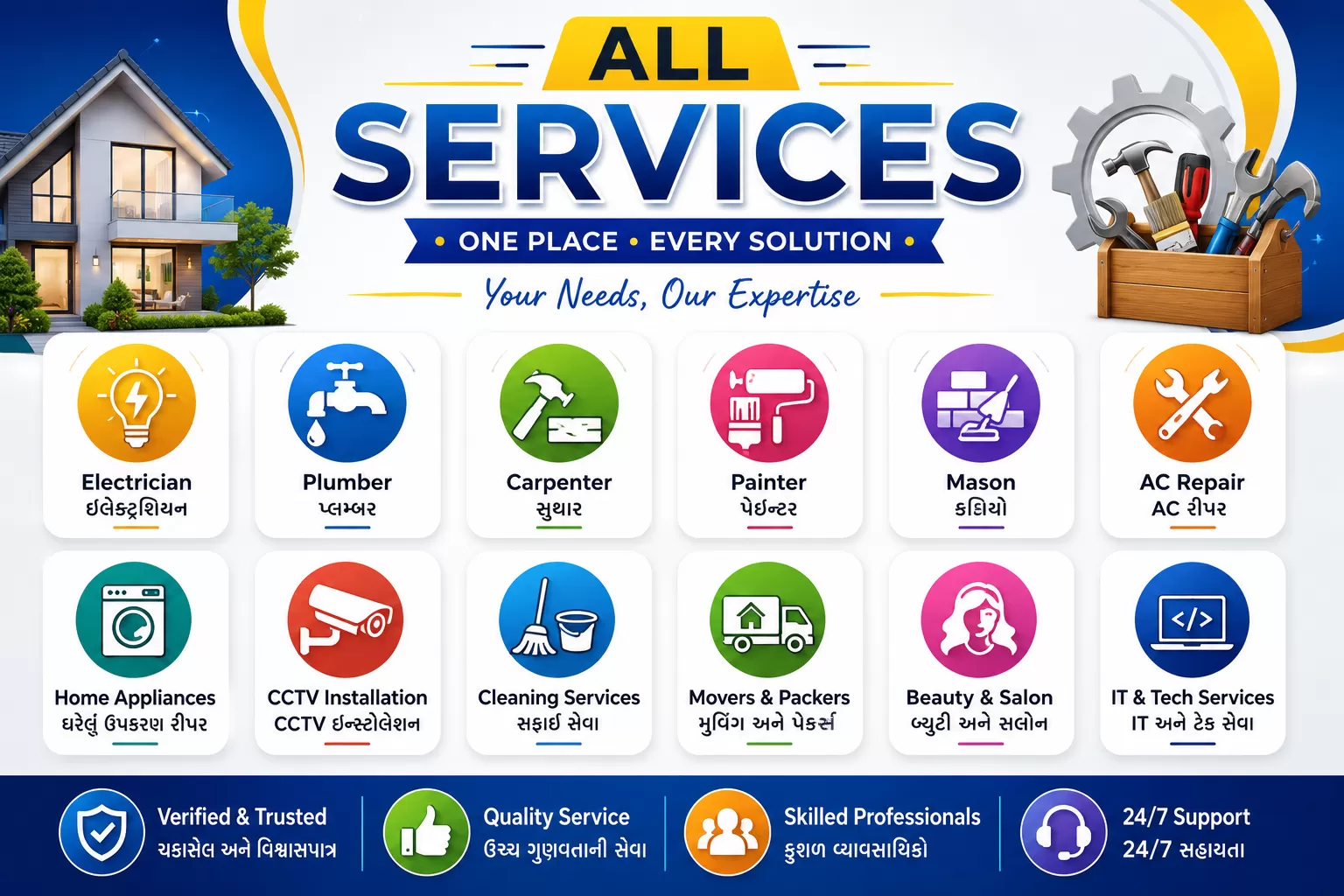 Services (સેવાઓ) business in Gujarat