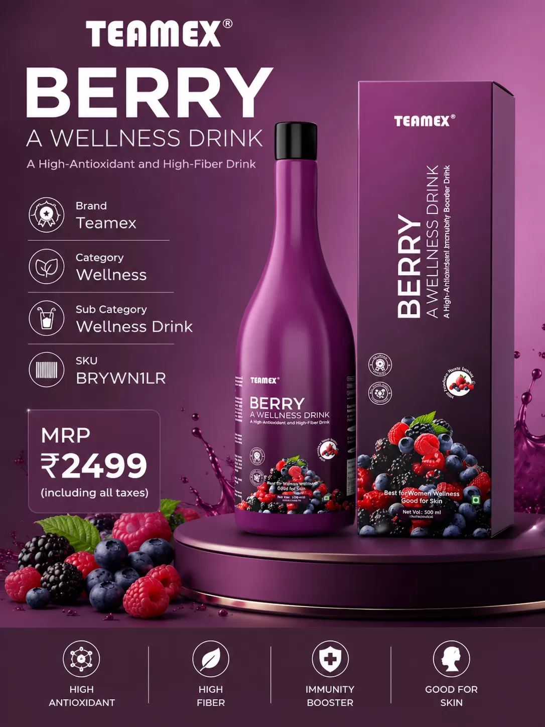 Berry Wellness Drink (1 Ltr)